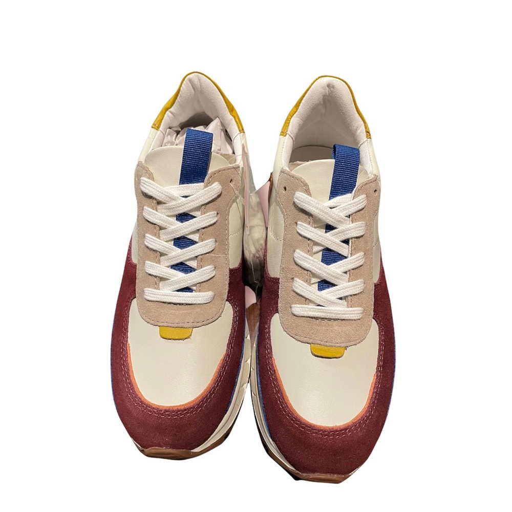MADEWELL KICKOFF TRAINER SNEAKERS IN
COLORBLOCK LEATHER AND SUEDE SIZE 6 H Med